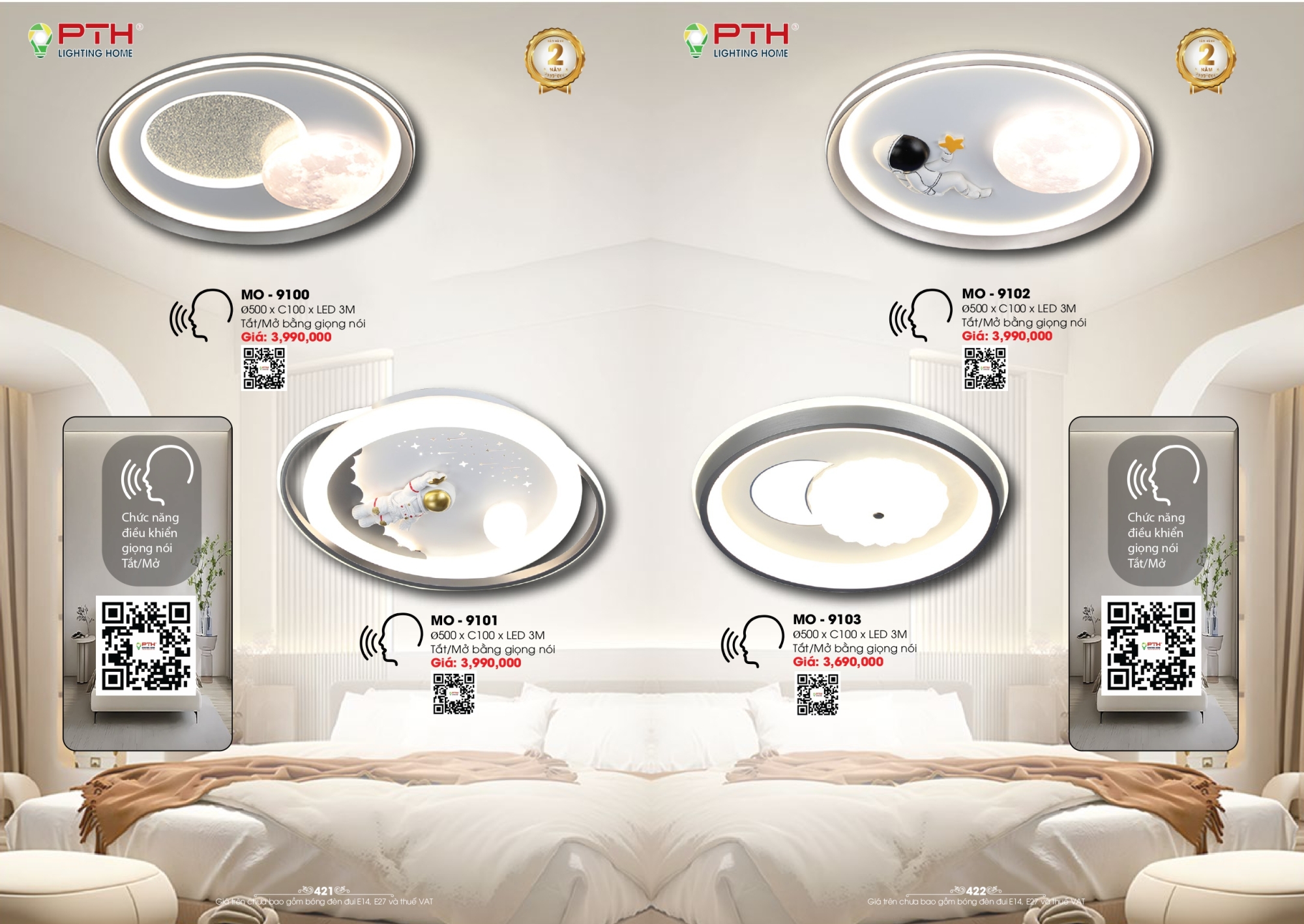 Bảng giá đèn trang trí PTH Lighting Home 2026